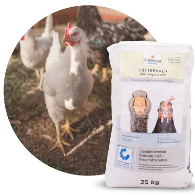 Schicker Mineral Geflügel-Futterkalk 0-2,0 mm/Nutzvieh-Futterkalk 0-0,09 mm 25kg