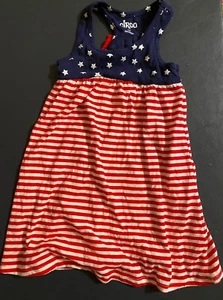 Target Circo Girls Size 2T Red White Blue USA Flag Dress Stars Stripes July 4th - Picture 1 of 4