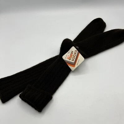 Calcetines Orlon Crew Vintage Años 80 Para Hombre Talla 10-14 Marrón Nuevos Con Etiquetas Foto 1 de 4