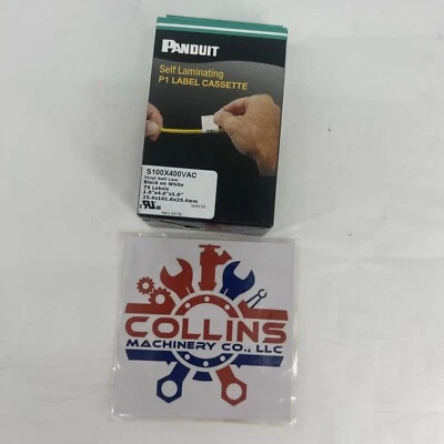 PANDUIT S100X400VAC BLACK ON WHITE Vinyl SELF LAMINATING 75 LABELS - Image 1 of 4