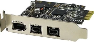 Low Profile Pci-Express Firewire Card with Two 1394B Ports and One 1394A P - Picture 1 of 4