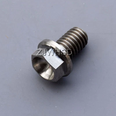 Tornillo de titanio M6 x 10 Ti hexagonal brida de cabeza hexagonal/bicicleta de grado aeroespacial Foto 1 de 2
