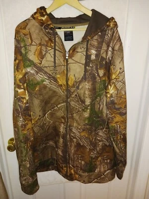 UNDER ARMOUR..COLD GEAR..REAL TREE CAMO..Front Zip,,HOODIE..FLEECE LINED..JACKET - Image 1 of 3