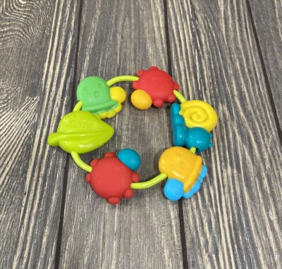 Bright Starts Green Insect Turtle Snail Teething Ring Baby Toddler Toy - Image 1 of 3