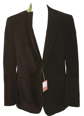 NEW Etro Velvet Sportcoat (Jacket)! e 56 US 44  Brown  Slim Fit   Paisley Lining - Image 1 of 3