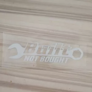 Funny Built Not Bought SILVER Reflective Car Sticker Decal For JDM Drift Hoon - Picture 1 of 2