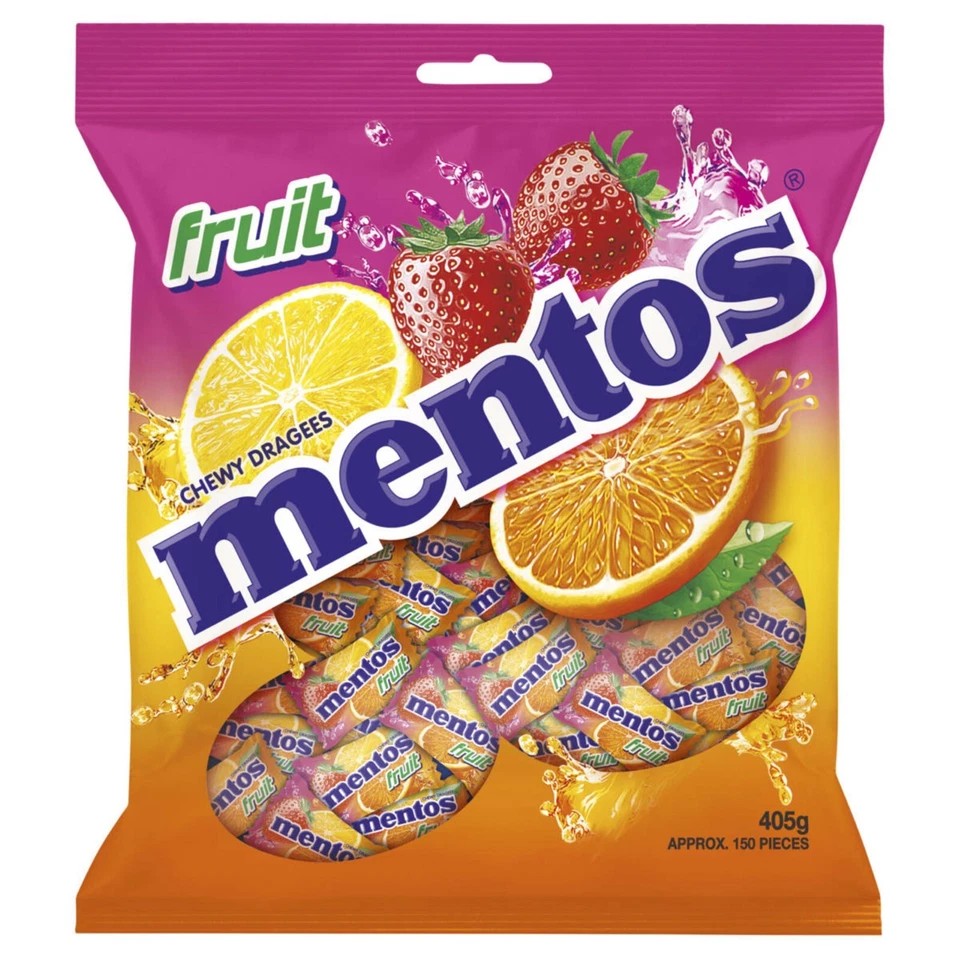 Bulk Pack Fruit Mentos - 405g - 150 Pieces of Chewy Fruit Delight - image 1 of 4