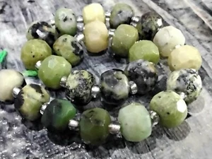 Jade/crisoprasa australiano natural, rondela facetada, 8x6 mm, aproximadamente 20 piezas - Imagen 1 de 4