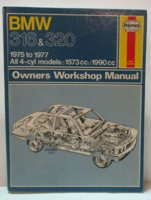 Haynes - BMW 316 & 320 1975-77 / Todo 4-cyl Modelos Propietario Taller - Imagen 1 de 4