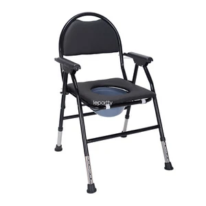 Folding Toilet Commode Chairs Shower Chair Wheelchair Mobility Disability Aid - Picture 1 of 12