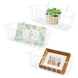 3 Pack Wire Baskets,Metal Wire Storage Basket,Wall Hanging Bin and White - Picture 1 of 8