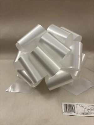 10 L~GRANDES 7"-BLANCOS Tirar Arcos~SATÉN 20 LAZOS~Boda~Envoltura de Regalo Paquete de 10 Foto 1 de 4