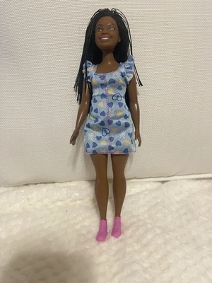 Barbie Fashionistas Doll #229, Doll with down Syndrome Wearing Heart-Print Dress - Image 1 of 4