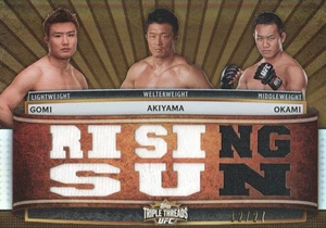 2012 Topps UFC Knockout Triple Threads Relics #TTCR-GAO Gomi/Akiyama/Okami 12/27 - Picture 1 of 2