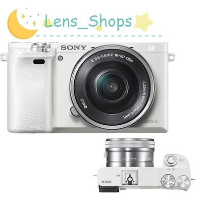 Sony Alpha A6000 Mirrorless Digital Camera with 16-50mm Lens 24.3MP White - Image 1 of 4