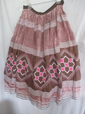 Falda de retazos vintage Seminole Miccosukee arte tribal nativo americano hecha a mano  Foto 1 de 4