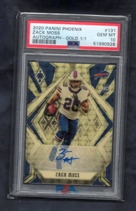 2020 Panini Phoenix Zack Moss AUTO-GOLD 1/1 #131 PSA 10 !!! - Bild 1 von 2