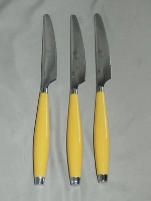 Cuchillo de Cena Fiesta Mediterráneo Mango Caléndula Amarilla Acero Inoxidable 9" Foto 1 de 4