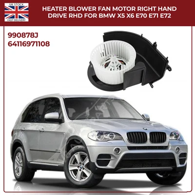 Unidad de ventilador de motor soplador calentador 2006 - 13 990878J para BMW X5 xdrive E70 X6 E71 E72 Foto 1 de 4