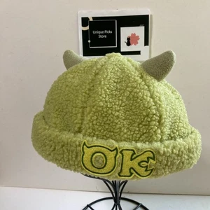 Tokyo Disney Monsters University inc oozma kappa Fluffy Hat Cap Ears Mike USED - Picture 1 of 6