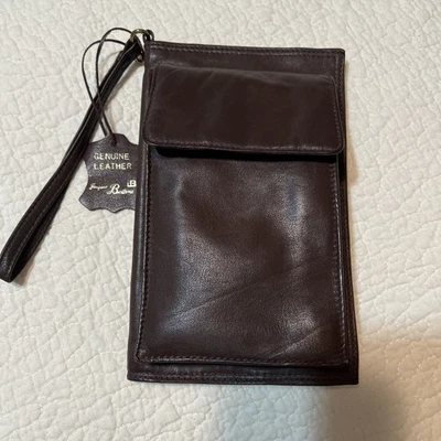 Bellini Rich Cuero Marrón Bolso sin asas Muñequera Monedero Bolsillos Nuevo Foto 1 de 4