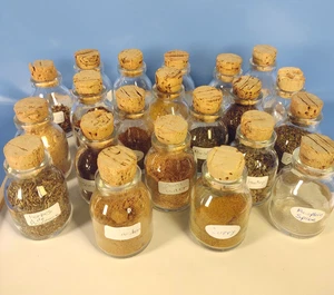 Glass Cork Bottles Halloween Witch Props Apothecary Cottage Core Dark Academia - Picture 1 of 15