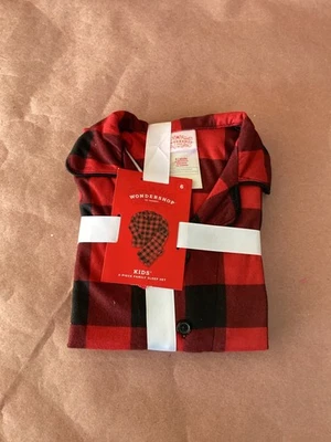 TARGET Wondershop Kid’s Holiday Buffalo Check Flannel Pajamas Size 6