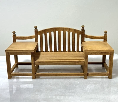 Reutter Porzellan Dollhouse Miniature Wooden Bench HTF 1:12 - Image 1 of 4