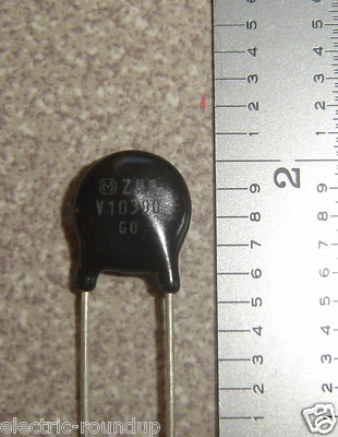 Lot of 3, Raychem ROV10-390K-S, Metal Oxide Varistor 10mm 39v 500a MOV Clamp 77v - Image 1 of 2