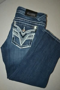Pantalones de mezclilla capri para mujer Vigoss The New York embellecidos con solapas de bolsillo talla 28x21 - Imagen 1 de 12