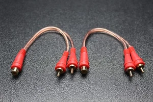 2 STÜCK RCA DRAHT AUDIOPIPE Y SPLITTER 1 BUCHSE 2 STECKER AUTO ZUHAUSE AUDIO VERBINDUNG - Bild 1 von 4