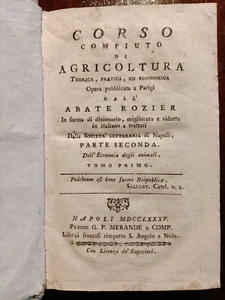 W1276-AGRICOLTURA: ROZIER, IL VOLUME DEL 1785 SUGLI ARATRI CON LE 3 BELLE TAVOLE - Foto 1 di 10