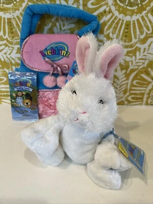 LOT Ganz Webkinz Rabbit New With Unused Code HM078 Carrier Purse & Trading Cards - Image 1 of 4