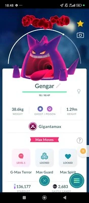 Gigantamax Gengar Pokémon Go Trade - Image 1 of 2