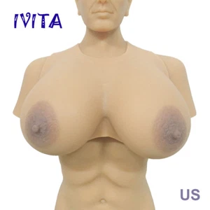 IVITA Big Areola Silikon Brustformen 11XL I Cup Prothese Silikon Boobs - Bild 1 von 4