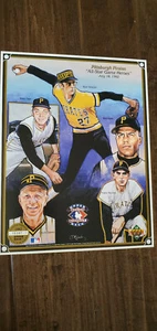 1992 UPPER DECK COMMEMORATIVE SHEET PIRATES TEKULVE FACE VEALE THOMAS TANNER SGA - Picture 1 of 1