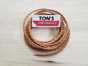 10 feet Vintage Braided Cloth Covered Primary Wire 18 gauge Orange w/ 1 Black - Bild 1 von 2
