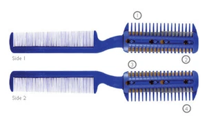 3PC Razor Comb W/Built in Comb  Blades Hair Cutting Thinning Salon Barber - Picture 1 of 5