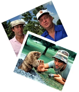 2 magneti frigo film CADDYSHACK golf set regalo Bill Murray Chevy Chase Gopher - Foto 1 di 13