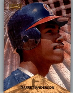1996 Pinnacle Starburst California Angels Baseball Card #5 Garret Anderson