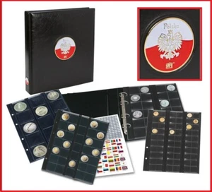 Münzalbum-polen-mix SAFE-7350-MIX Premium 4x-Münzhüllen For 134 Coins To 44mm - Picture 1 of 9