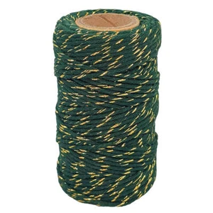 Makramee-Baumwollkordel Makrameegarn Bastelgarnl Baumwoll 2mm Goldgrün - 50m - Bild 1 von 2
