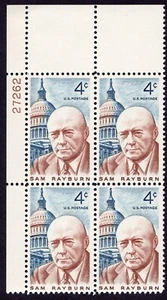 Scott #1202 Sam Rayburn Plate Block of 4 Stamps - MNH P#27262 - Picture 1 of 2