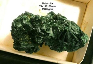 MALACHITE, 118.6gms, STUNNING SPECIMEN, INTENSE COLOR, ** NATURAL **, FREE SHIP - Picture 1 of 2