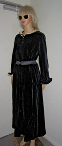 John Goold Vintage 1950's 60s Black Velvet Fully Lined Coat Size M ? - Picture 1 of 17