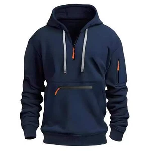 Men's Casual Long Sleeve Sports Jacket Lightweight Cardigan in Black, Navy Blue, - Picture 1 of 35