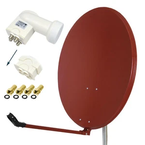 Digitale Sat Anlage 80cm Spiegel Schüssel + Opticum Quad LNB HD ► 4 Teilnehmer - Bild 1 von 6