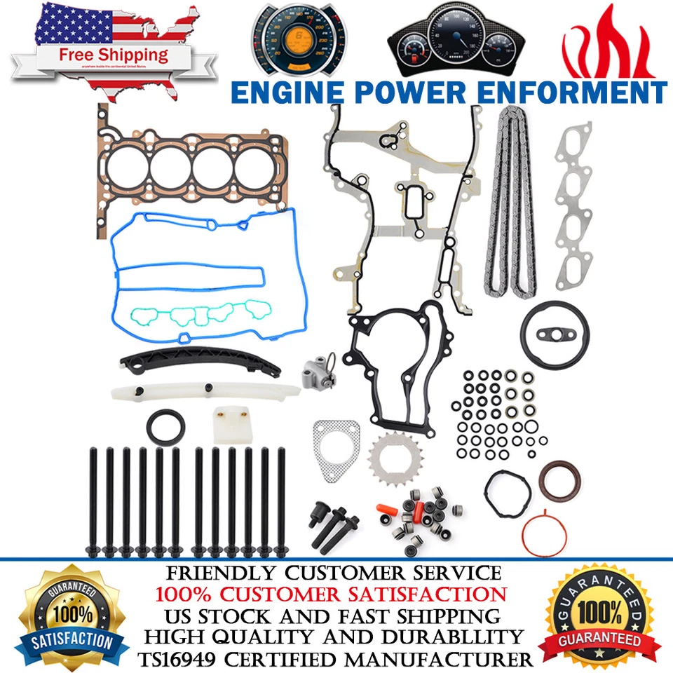 Комплект болтов прокладки головки цепи ГРМ для 11–15 Buick Trax Chevrolet Cruze 1,4 л - Изображение 1 из 4