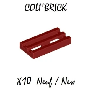 Lego 2412b - 10x Grille / Tile, modified 1x2 - Rouge Dark Red - 30244 51815 NEUF - Foto 1 di 1