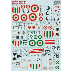 Print Scale 72-360 Decal for airplane 1:72 Italian Aces of WW I. Part 3. SPAD - Picture 1 of 24